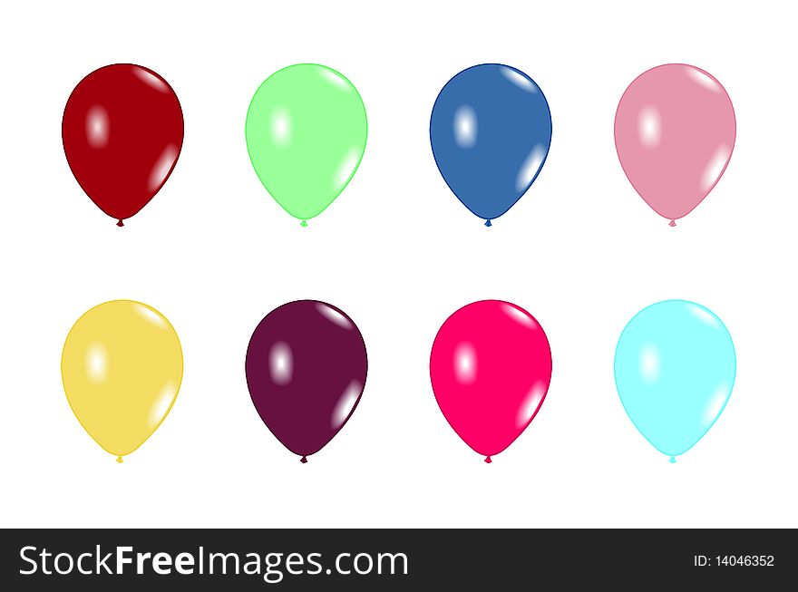 Set balloons