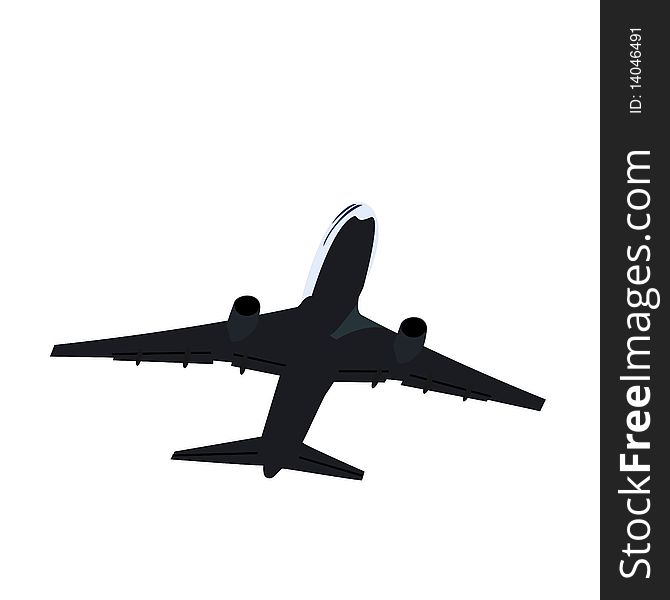 Realisic illustration of airplane isolated. Vector. Realisic illustration of airplane isolated. Vector