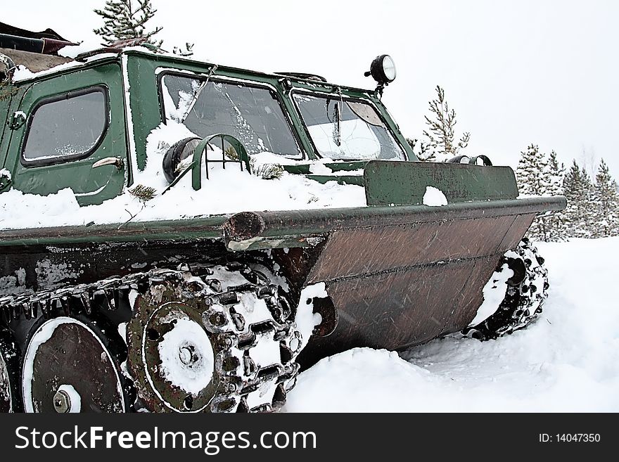 Transport in winter impassable Siberia. Transport in winter impassable Siberia