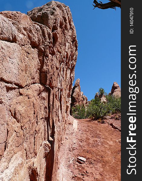 Desert Red Rock Wall