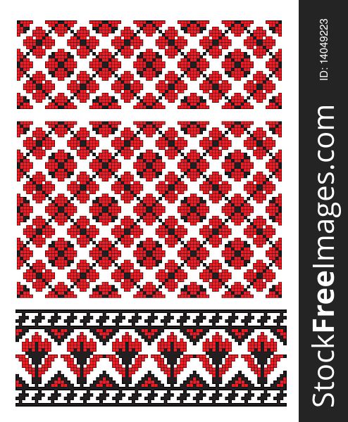 Scheme of Ukrainian pattern for embroidery. Scheme of Ukrainian pattern for embroidery