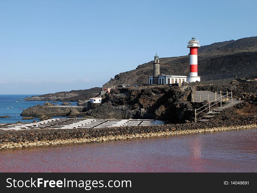 Lighthouse at the southern coast of La Palma, Canary Islands. Lighthouse at the southern coast of La Palma, Canary Islands