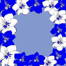 Bright Dark Blue Flowers Royalty Free Stock Image