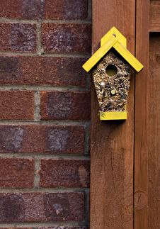 Bird Seed In The Shape Of A House Royalty Free Stock Images