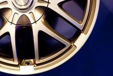 Metallic Tyre Disc Of Sport Car Royalty Free Stock Photography