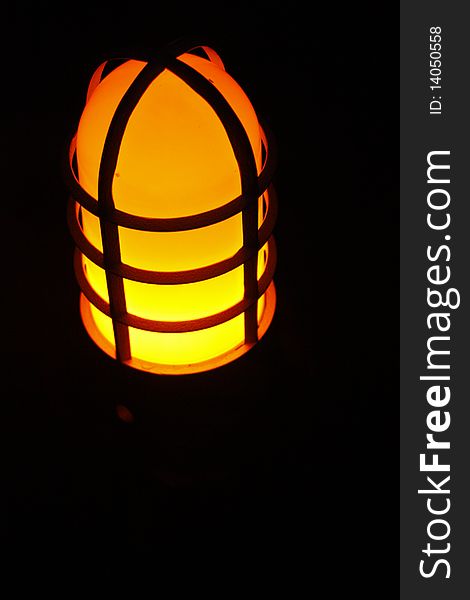 A bulb light on dark background