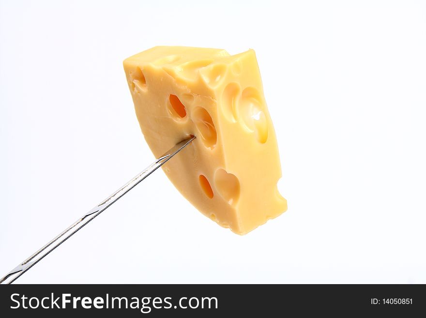 Cheese on a knife