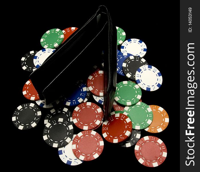 Casino chips, poker money all in. Casino chips, poker money all in