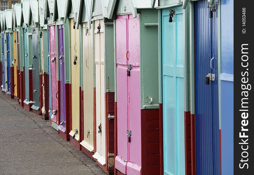 Colorful sheds at Brighton Beach