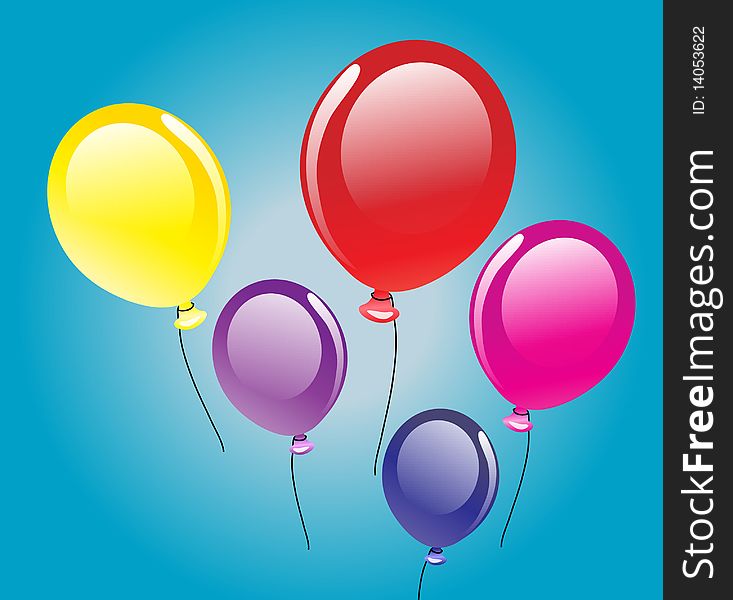 Vector Background With Balloons
