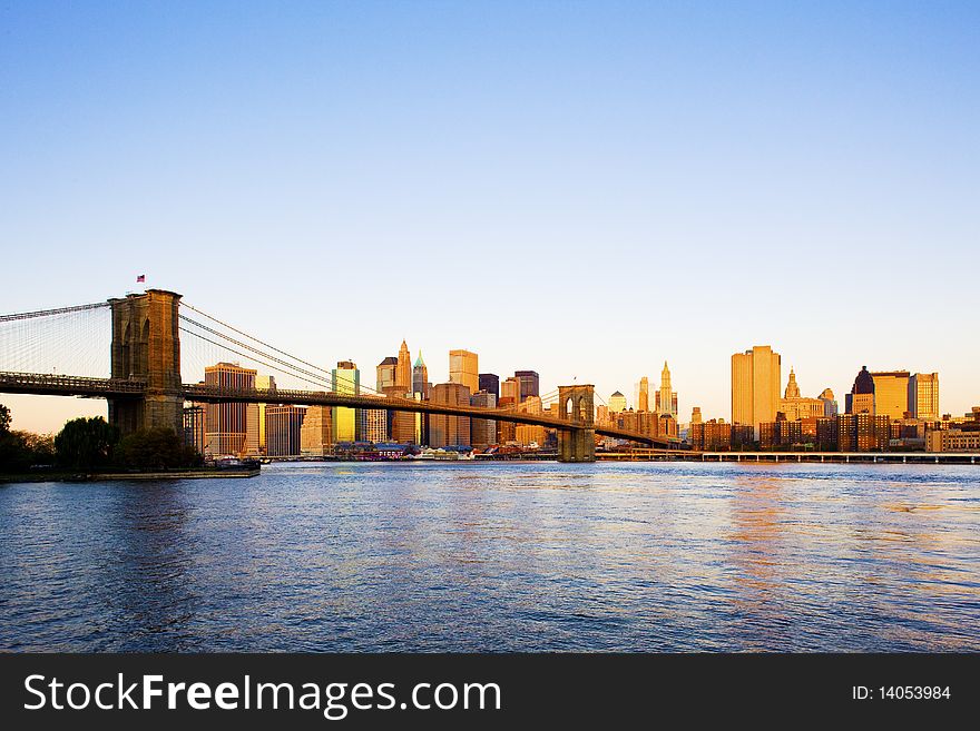 Brooklyn Bridge at Manhattan, New York City, USA