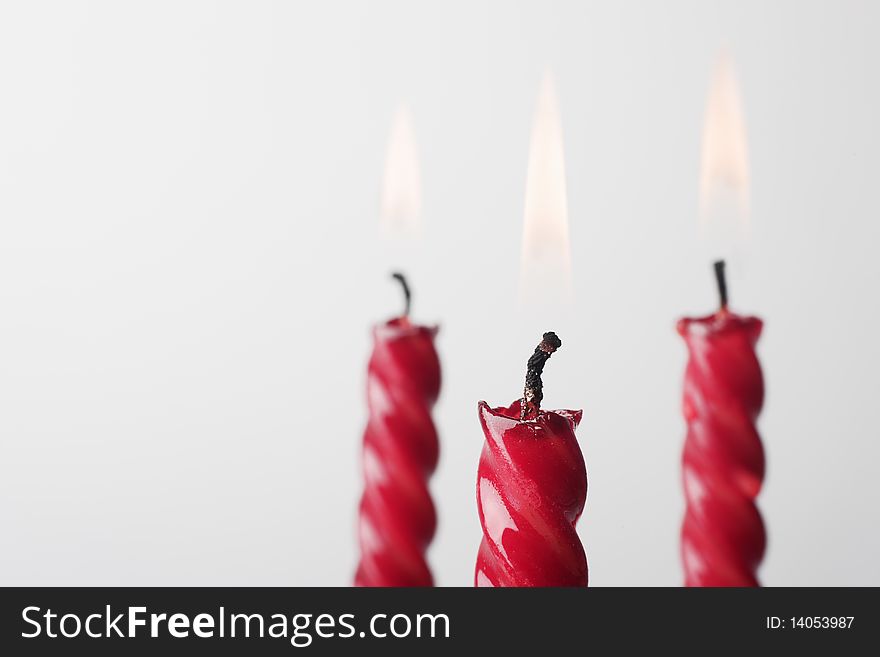 Closeup of burning candle background