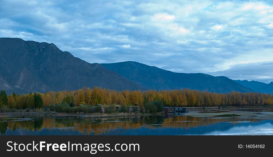 Scenery of mountains and lakes in Tibet. Scenery of mountains and lakes in Tibet