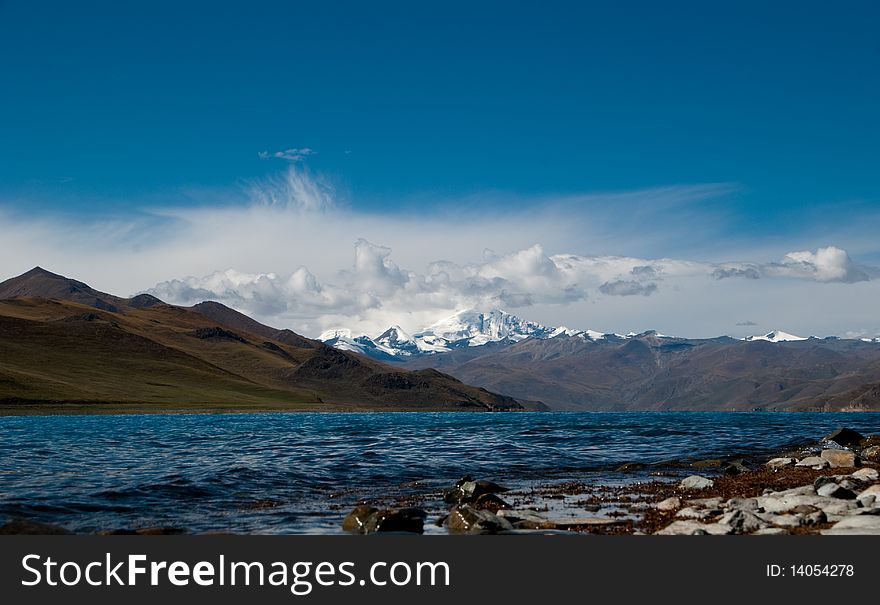 Scenery of mountains and lakes in Tibet. Scenery of mountains and lakes in Tibet