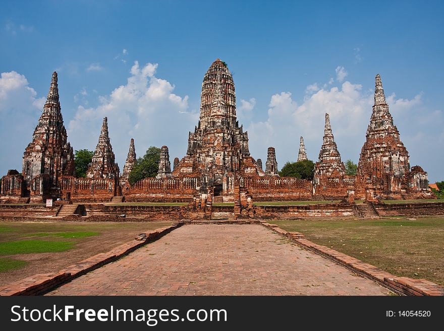 Ruin of Wat Chai Wattanaram, Ayutthaya, Thailand