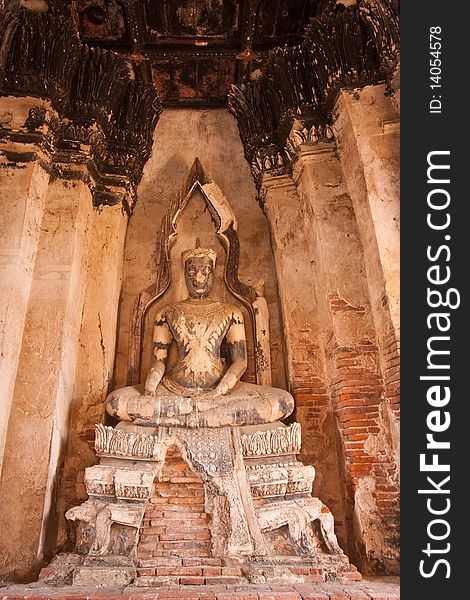 Ruin for The Buddha of Wat Chai Wattanaram, Ayutthaya, Thailand