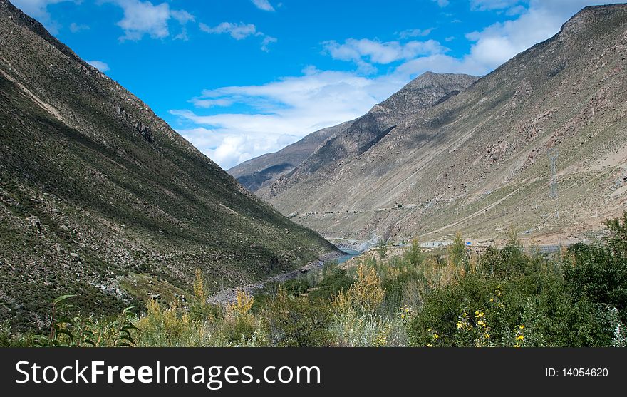 Scenery of mountains and lakes in Tibet. Scenery of mountains and lakes in Tibet