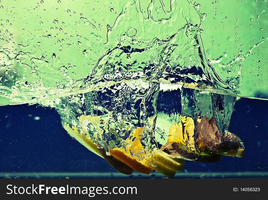 FRESH FRUIT IN the WATER. FRESH FRUIT IN the WATER