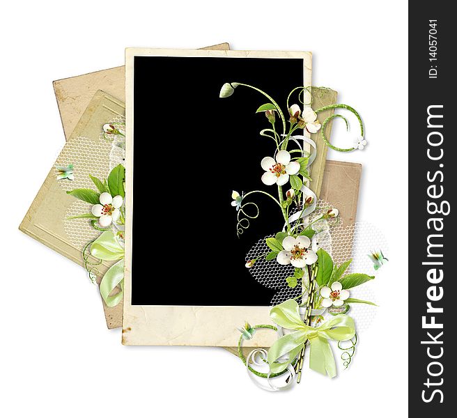 Frame With Apple Tree Flowers