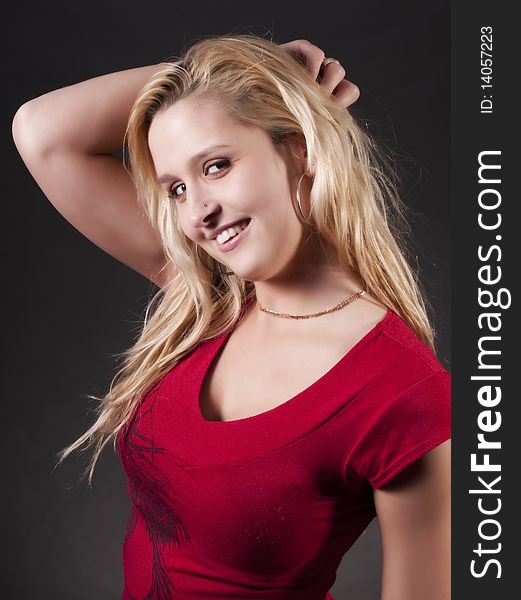 Beautifull young lady with blond hair and brown eyes. Beautifull young lady with blond hair and brown eyes