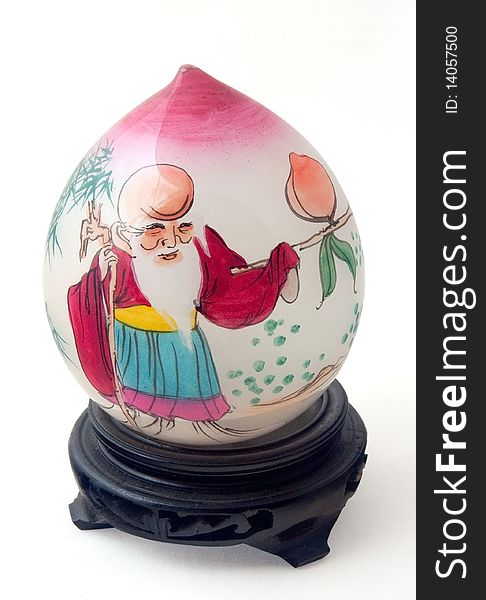 Hand Painted Chinese Decorative Crystal Egg Display. Hand Painted Chinese Decorative Crystal Egg Display