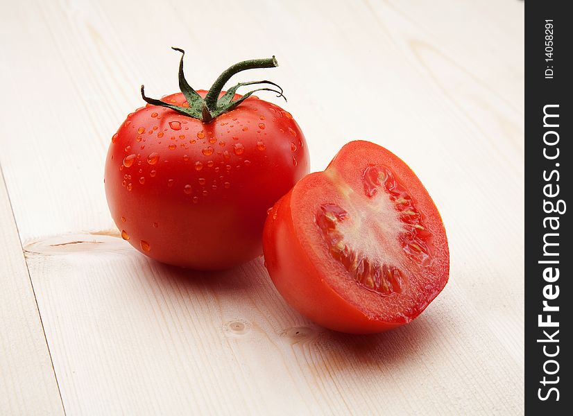 Group of sliced red tomatoes. Group of sliced red tomatoes