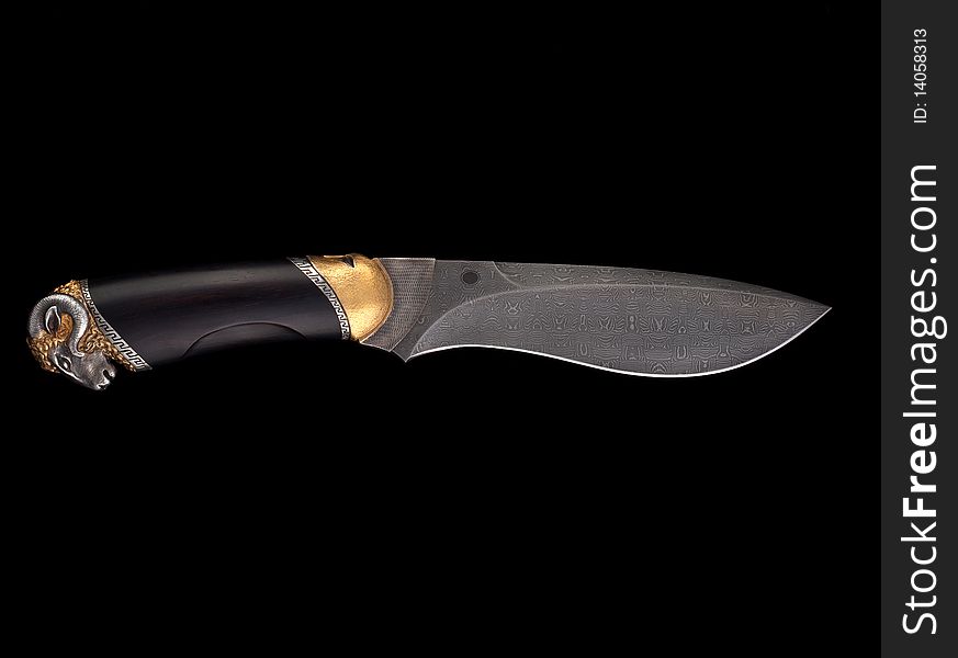 Beautiful sharpen knife with pattern