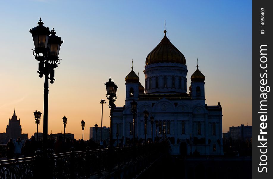 Russian church in the evening light