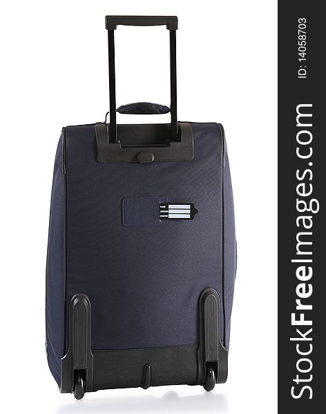 Rear view of a travel bag. Rear view of a travel bag.