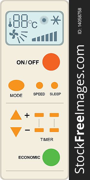 Conditioner remote controller - vector illustration