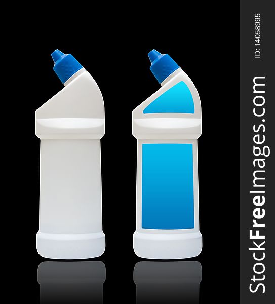 Detail on a washing-up liquid plastic bottle with blank white label for your text or logo. Detail on a washing-up liquid plastic bottle with blank white label for your text or logo.