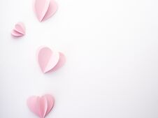 Creative Love Pink Paper Hearts Royalty Free Stock Image