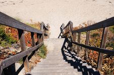 Stairs Leading To The Beach Stock Photo Stairs Leading To The Beach Stock Photo
