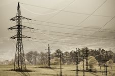 Power Poles Royalty Free Stock Photography Power Poles Royalty Free Stock Photography
