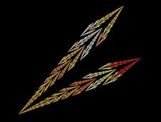 Fractal Arrow Over Black Stock Photos Fractal Arrow Over Black Stock Photos