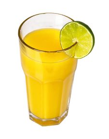 Orange Juice With Slice Of Lime Royalty Free Stock Photo Orange Juice With Slice Of Lime Royalty Free Stock Photo