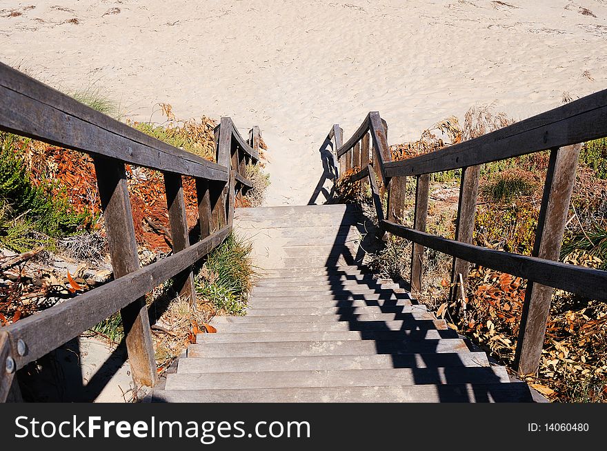 Stairs leading to the beach
