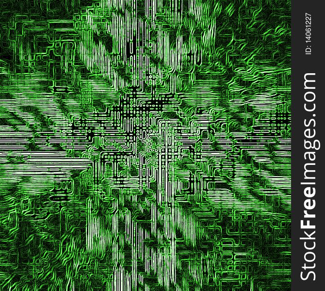 Green abstract web background reminiscent of the electronic circuit. Green abstract web background reminiscent of the electronic circuit