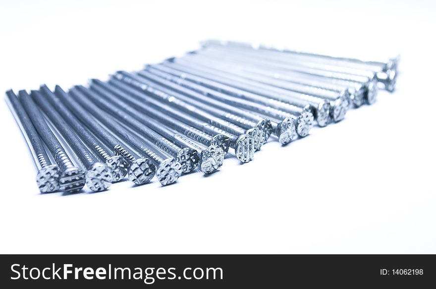 Close-up picture of iron nails. Close-up picture of iron nails