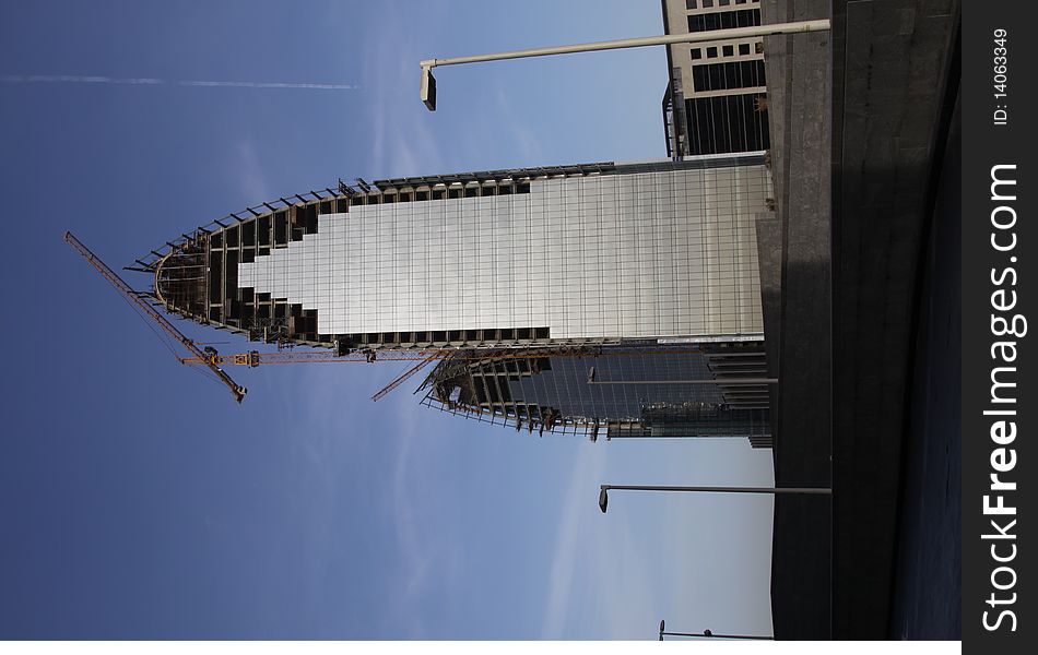 Uncompleted towers in Dubai due to crisis