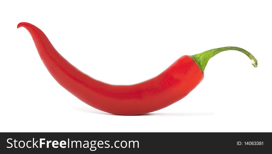 Red Pepper Isolated On White.
