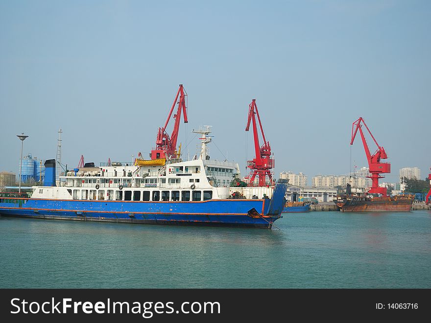 China, the port of Haikou City, Hainan Province landscape