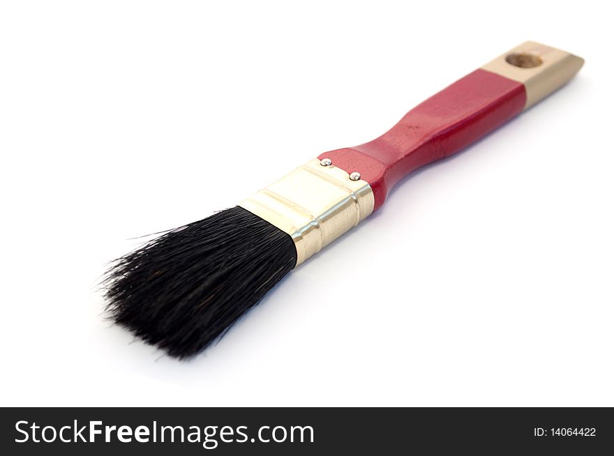 Brush for a paint on a white background