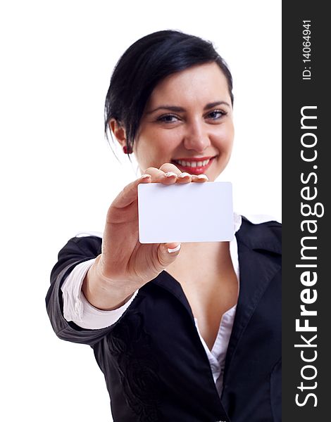 Close-up of professionalï¿½s white business card