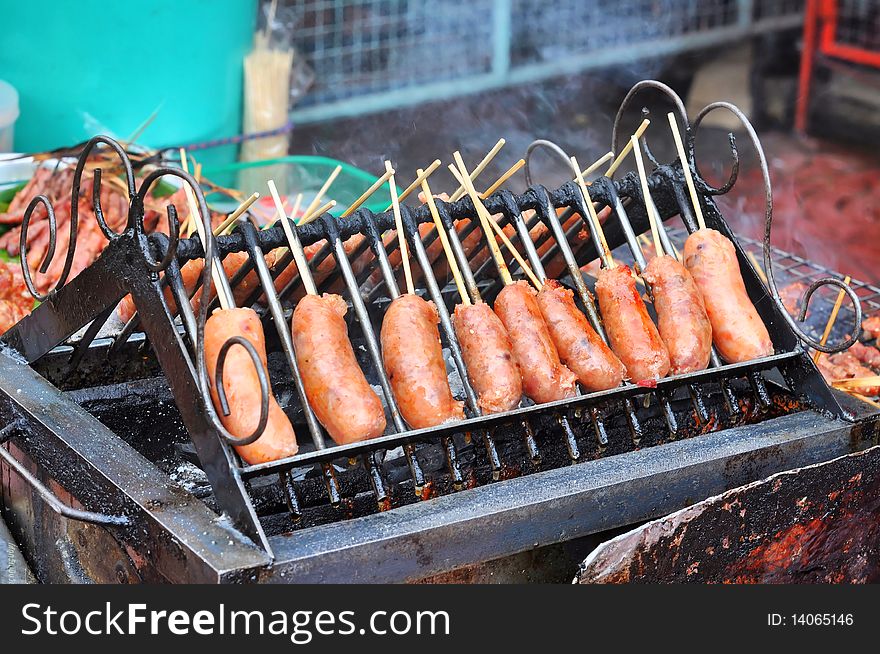Thailand Sausages Grilled
