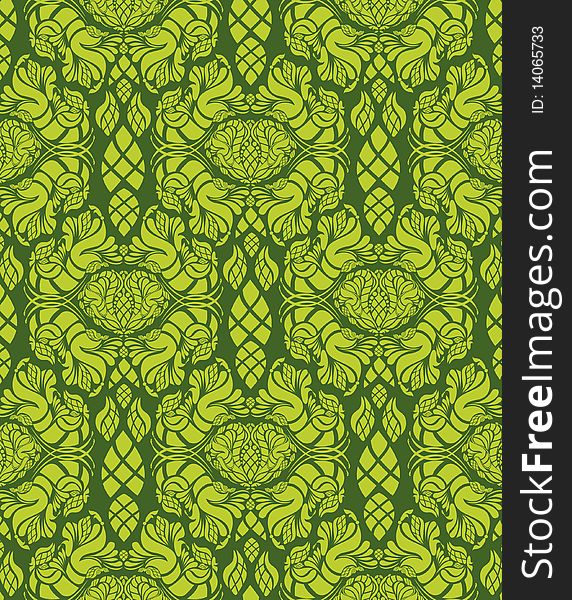 Vector beauty royal decorative seamless floral ornament