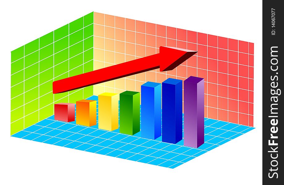 Vector colored diagram of growth