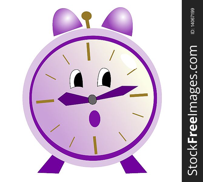 Vector colored illustration of alarm clock. Vector colored illustration of alarm clock