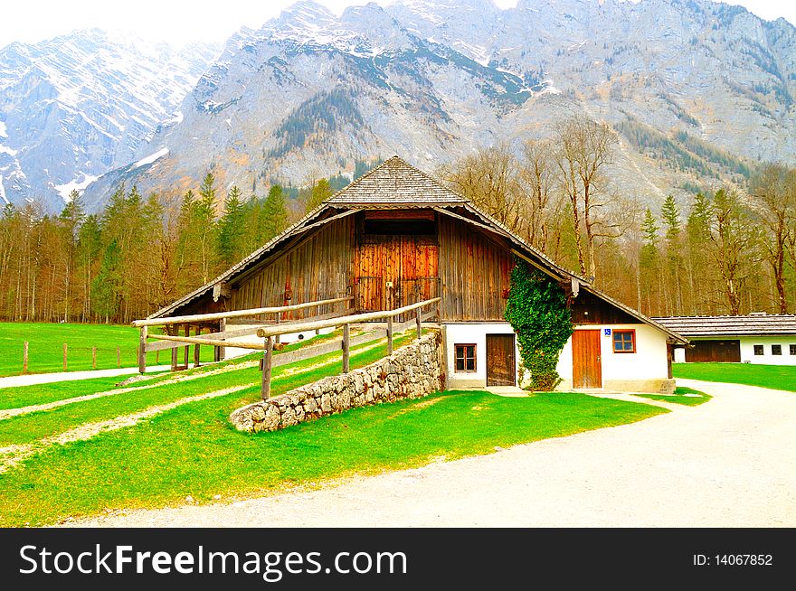 Farm house in the mountains