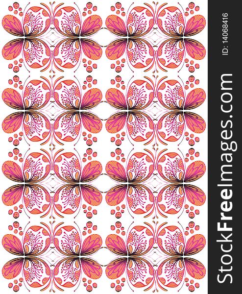 Floral drawings for wallpaper design. Floral drawings for wallpaper design
